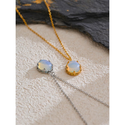 Elegant Opal Stone Pendant Necklace for Women