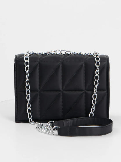 Trendy Crossbody Chain Bag - Stylish Square Design