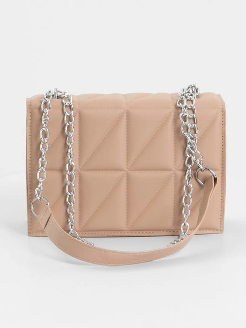 Trendy Crossbody Chain Bag - Stylish Square Design