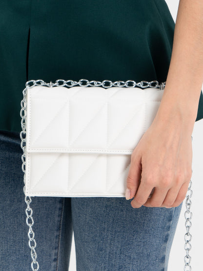 Trendy Crossbody Chain Bag - Stylish Square Design