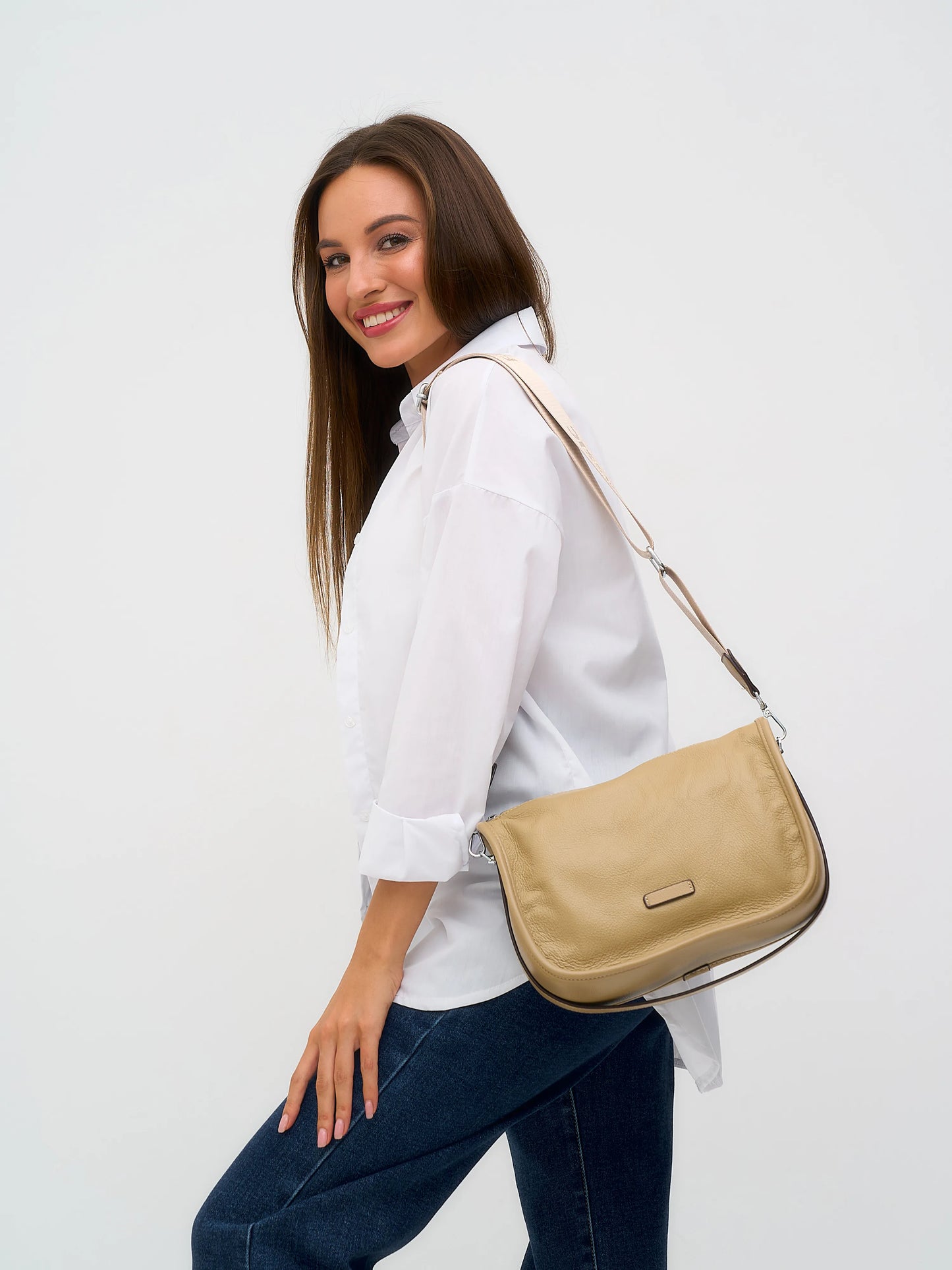 Elegant Soft Leather Women's Crossbody Bag